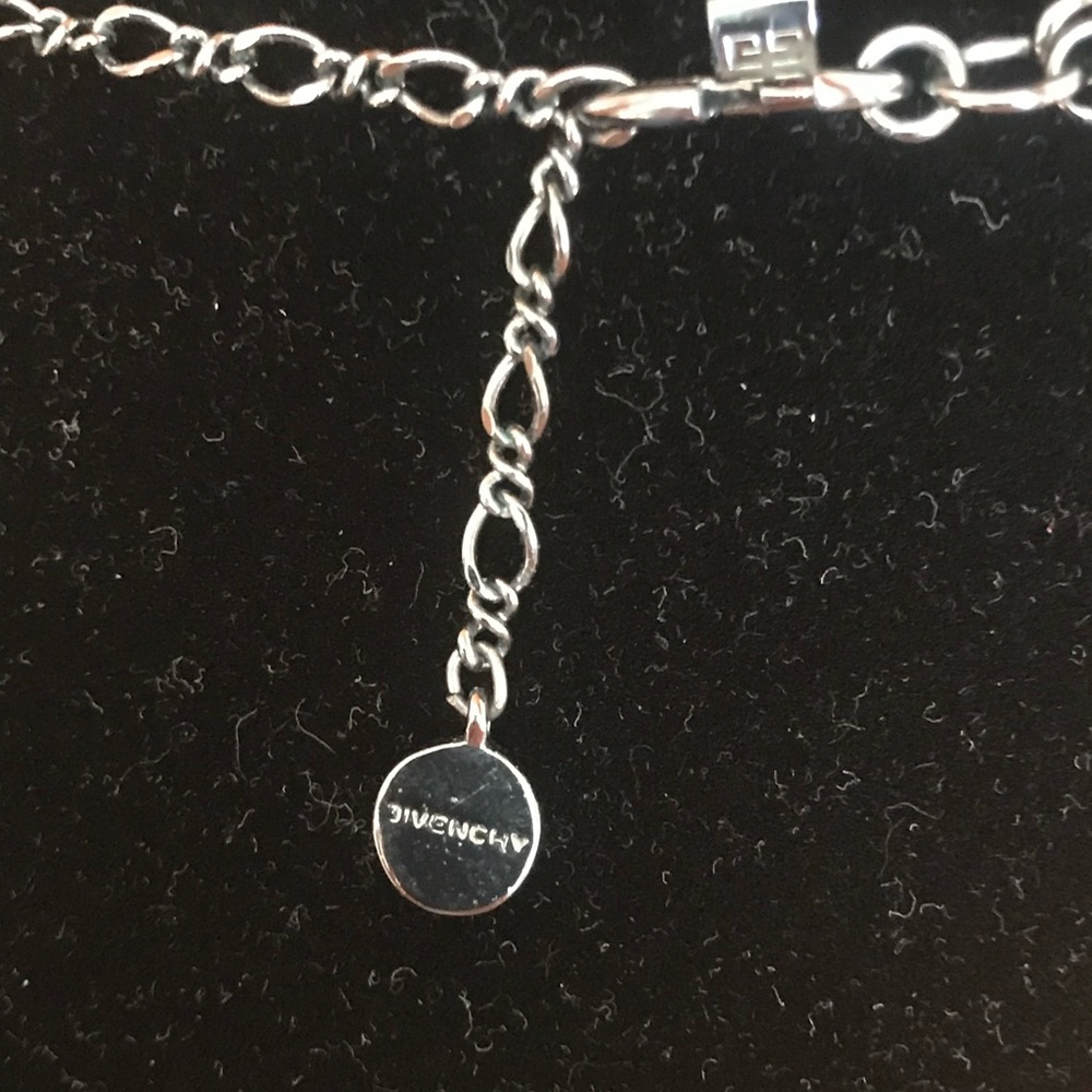Givenchy Charcoal Silver Multi-Strand Necklace Wi… - image 6